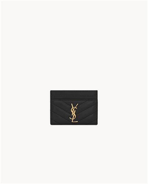 ysl neon card case|YSL lambskin case.